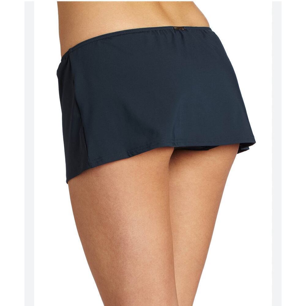 ☀️Calvin Klein Swimwear Pull On Low Rise Micro Skirt Black Women's Size XL NWT